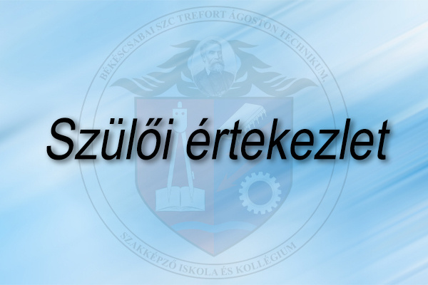 Szülői értekezlet